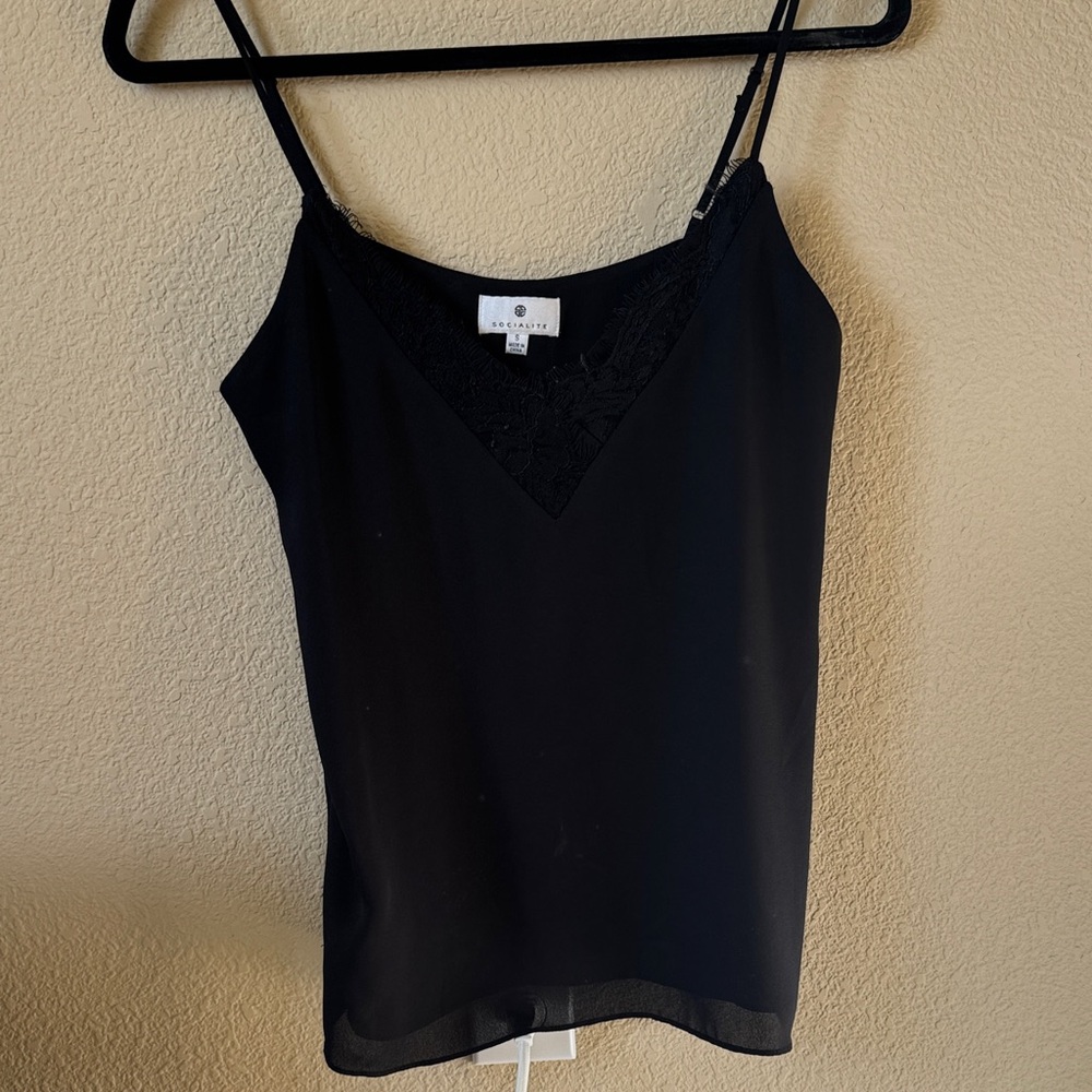 Black Lace Detail Camisole